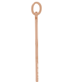 88786 Pendant 14K Rose 22.7 X 14.8 Mm Polished Engravable Pickleball Paddle Pendant