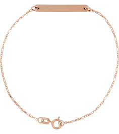 Brc979 Bracelet 14K Rose 25 X 3.5 Mm 7 Mm Polished Engravable Bar Bracelet
