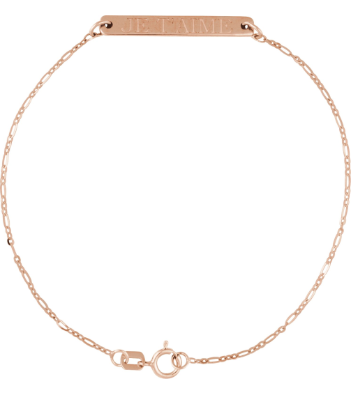 Brc979 Bracelet 14K Rose 25 X 3.5 Mm 7 Mm Polished Engravable Bar Bracelet