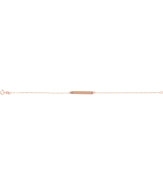 Brc979 Bracelet 14K Rose 25 X 3.5 Mm 7 Mm Polished Engravable Bar Bracelet