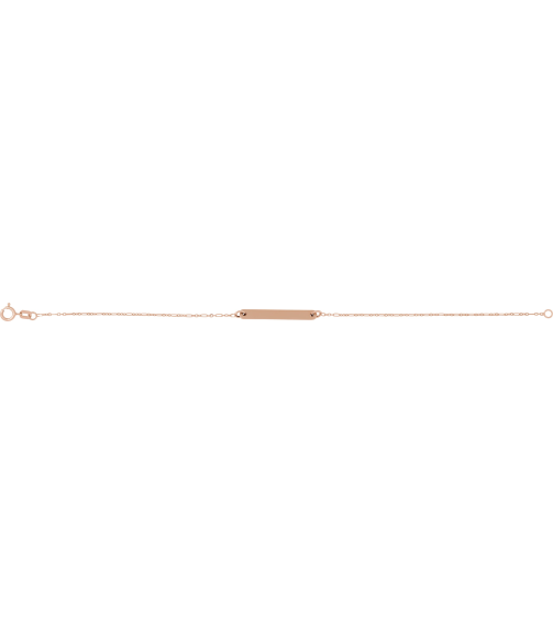 Brc979 Bracelet 14K Rose 25 X 3.5 Mm 7 Mm Polished Engravable Bar Bracelet