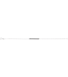 Brc979 Bracelet 14K White 25 X 3.5 Mm 7 Mm Polished Engravable Bar Bracelet