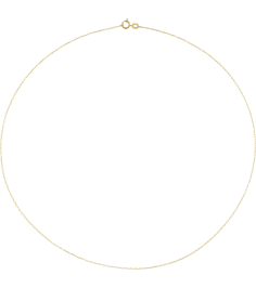 Ch1284 14K Yellow Paperclip-Style .85 Mm 16 In Spring Ring Diamond-Cut Diamond Cut Paperclip Style Forzentina Chain