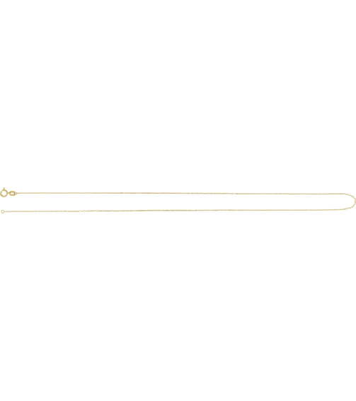 Ch1284 14K Yellow Paperclip-Style .85 Mm 16 In Spring Ring Diamond-Cut Diamond Cut Paperclip Style Forzentina Chain