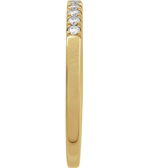 689237 Ring Set 14K Yellow Natural Diamond Round 1.5 Mm Polished 16 Ctw Natural Diamond Stackable Ring