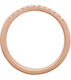 689237 Ring Set 14K Rose Natural Diamond Round 1.5 Mm Polished 16 Ctw Natural Diamond Stackable Ring