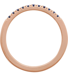 689237 Ring Set 14K Rose Natural Blue Sapphire Round 1.5 Mm Polished Natural Blue Sapphire Stackable Ring