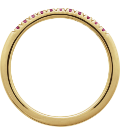 689237 Ring Set 14K Yellow Natural Ruby Round 1.5 Mm Polished Natural Ruby Stackable Ring