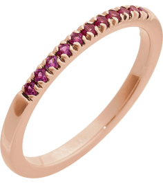 689237 Ring Set 14K Rose Natural Ruby Round 1.5 Mm Polished Natural Ruby Stackable Ring