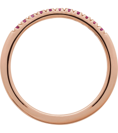 689237 Ring Set 14K Rose Natural Ruby Round 1.5 Mm Polished Natural Ruby Stackable Ring