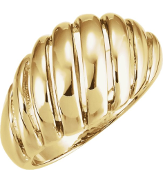 5206 10K Yellow 11.5 Mm Polished Dome Ring