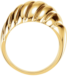 5206 10K Yellow 11.5 Mm Polished Dome Ring