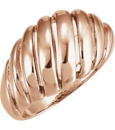 5206 14K Rose 11.5 Mm Polished Dome Ring