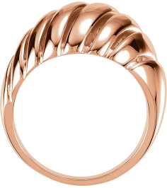5206 14K Rose 11.5 Mm Polished Dome Ring