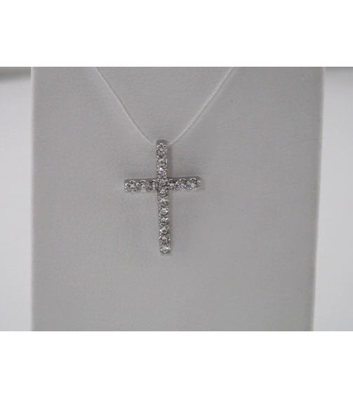 R42157 Pendant Set 14K Yellow Round Natural Diamond 1.3Mm 16 Ctw I1, G-H Polished 16 Ctw Natural Diamond Petite Cross Pendant