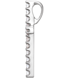 R42157 Pendant Set Platinum Round Natural Diamond 1.7Mm 14 Ctw Si1, G-H Polished 14 Ctw Natural Diamond Petite Cross Pendant