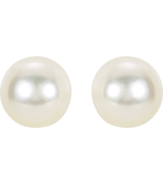 61103 Earring Set Cultured White Akoya Pearl Pearl 7 Mm 14K White Pair Friction Backs Included Polished Cultured Akoya Pearl Earrings
