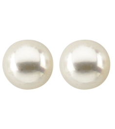 61103 Earring Set Cultured White Akoya Pearl Pearl 5 Mm 14K White Pair Friction Backs Included Polished Cultured Akoya Pearl Earrings