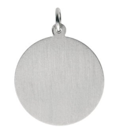 R5052 Pendant Sterling Silver 22 Mm Polished Round St. Michael Medal