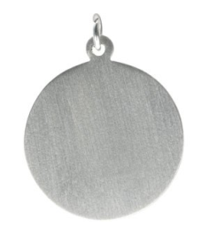 R5052 Pendant Sterling Silver 18 Mm Polished Round St. Michael Medal