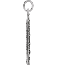 R5020 Pendant 14K White 19 X 14 Mm Polished Oval Miraculous Medal
