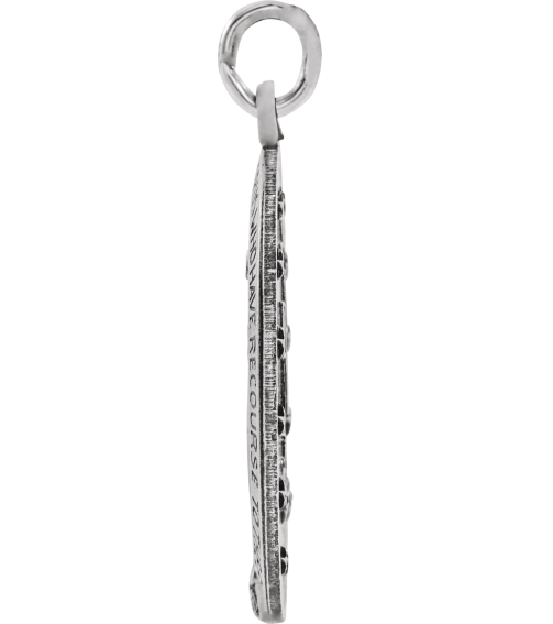 R5020 Pendant 14K White 19 X 14 Mm Polished Oval Miraculous Medal