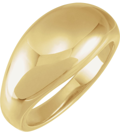 50199 18K Yellow 7 10 Mm Polished Dome Ring