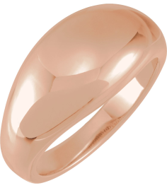 50199 14K Rose 7 10 Mm Polished Dome Ring