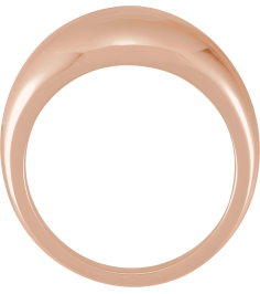 50199 14K Rose 7 10 Mm Polished Dome Ring