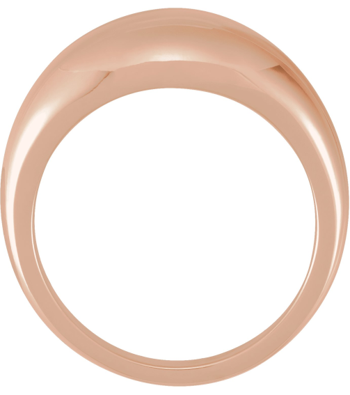 50199 14K Rose 7 10 Mm Polished Dome Ring
