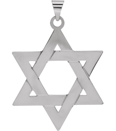 R5032 Pendant Sterling Silver 32 X 26 Mm Polished Star Of David Pendant