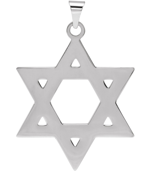 R5032 Pendant Sterling Silver 32 X 26 Mm Polished Star Of David Pendant