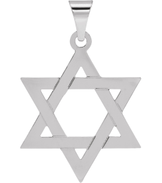 R5032 Pendant Sterling Silver 25 X 19 Mm Polished Star Of David Pendant