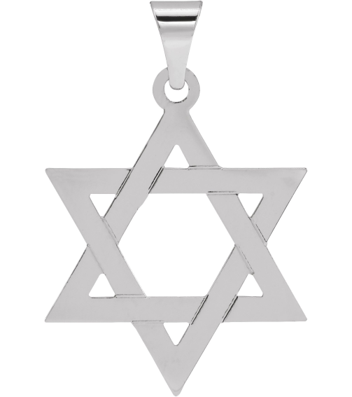 R5032 Pendant Sterling Silver 25 X 19 Mm Polished Star Of David Pendant