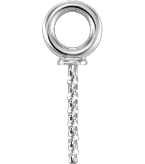 23533 Pendant Unset 18K White 13.2 X 6 Mm Polished Pendant Mounting For Pearl