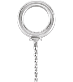 23533 Pendant Unset 18K White 15.7 X 9 Mm Polished Pendant Mounting For Pearl