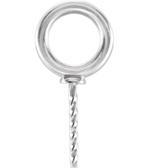 23533 Pendant Unset 18K White 15.7 X 9 Mm Polished Pendant Mounting For Pearl