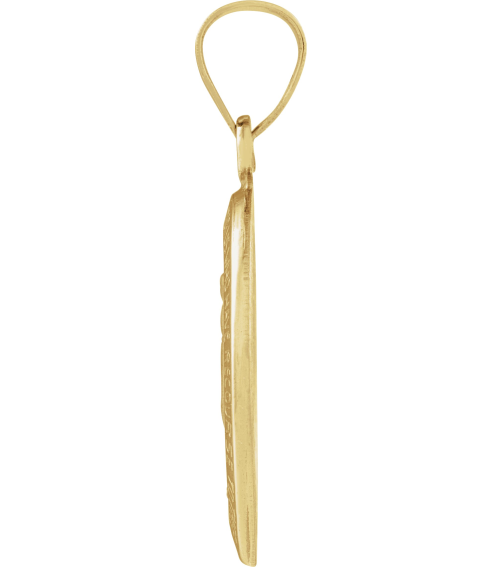 R45333 Pendant 14K Yellow 15 X 11.5 Mm Polished Oval Hollow Miraculous Medal