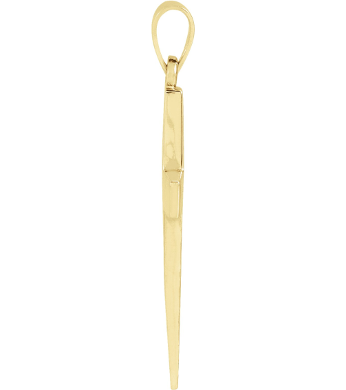 R41279 Pendant 14K Yellow 30.2 X 15.9 Mm Polished Cross Pendant