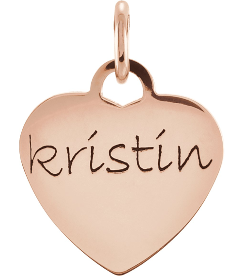 84983 Pendant 14K Rose 16 X 15 Mm Polished Posh Mommy Engravable Heart Pendant