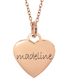 84983 Pendant 14K Rose 16 X 15 Mm Polished Posh Mommy Engravable Heart Pendant