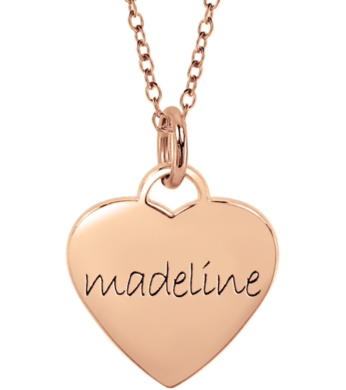 84983 Pendant 14K Rose 16 X 15 Mm Polished Posh Mommy Engravable Heart Pendant