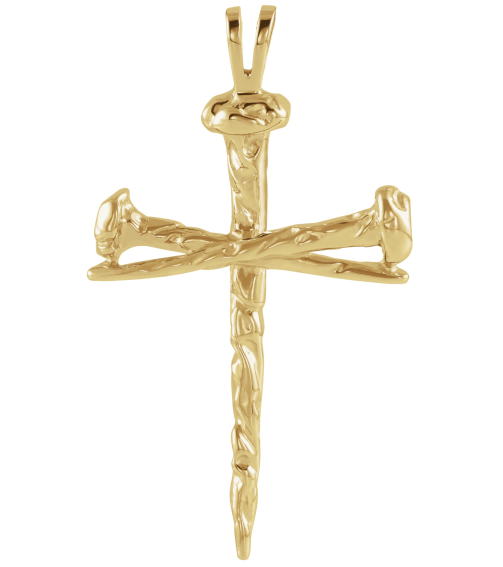 R8293 Pendant 14K Yellow 34 X 24 Mm Polished Cross Pendant