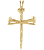 R8293 Pendant 14K Yellow 34 X 24 Mm Polished Cross Pendant