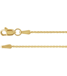 Ch164 14K Yellow Wheat 1.05 Mm 20 In Lobster Clasp Diamond-Cut Diamond-Cut Wheat Chain