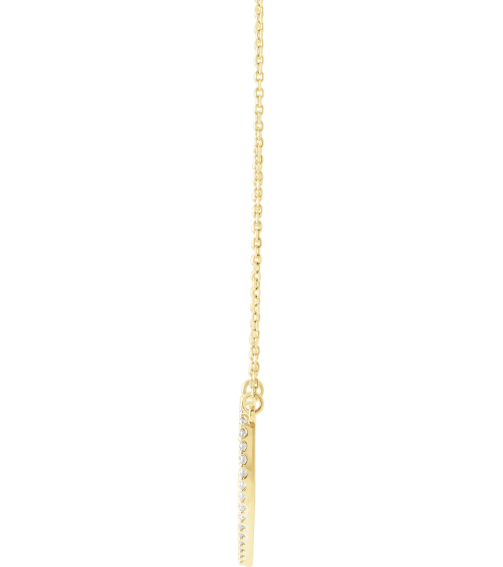 66415 Necklace Set 14K Yellow 21.1 X 18.7 Mm 16 In Polished 14 Ctw Natural Diamond Heart Necklace