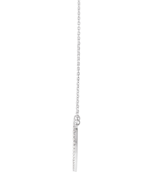 66415 Necklace Set 14K White 21.1 X 18.7 Mm 16 In Polished 14 Ctw Natural Diamond Heart Necklace