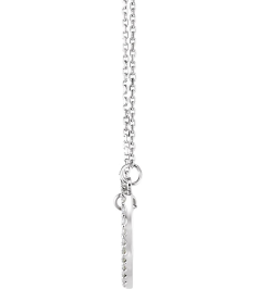 66415 Necklace Set 14K White 16.5 X 14.4 Mm 16 In Polished 15 Ctw Natural Diamond Heart Necklace