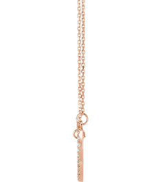 66415 Necklace Set 14K Rose 16.5 X 14.4 Mm 16 In Polished 15 Ctw Natural Diamond Heart Necklace
