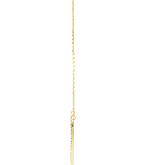 66415 Necklace Set 14K Yellow 28.2 X 25 Mm 16 In Polished 38 Ctw Natural Diamond Heart Necklace